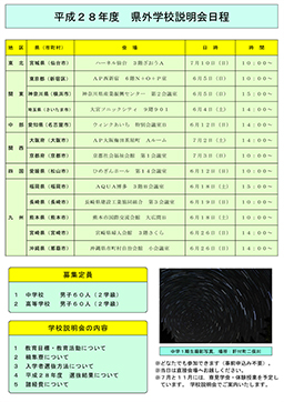 全国の学校説明会